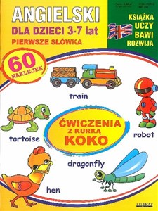 Obrazek Angielski dla dzieci 3-7 lat Pierwsze słówka Ćwiczenia z kurką Koko