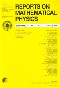 Obrazek Reports on Mathematical Physics 67/1 Pergamon