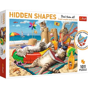 Picture of Puzzle 1011 Hidden Shapes Kocie wakacje
