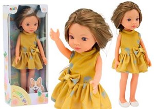 Obrazek Lalka w żlótej sukience 33cm