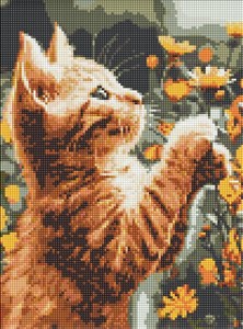 Obrazek Diamentowa mozaika - Rudy puszystek 30x40cm