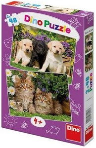 Picture of Puzzle 2x48 Zwierzaki DINO