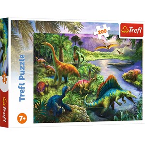 Obrazek Puzzle 200 Drapieżne dinozaury 13281