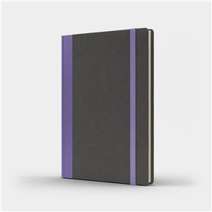 Picture of Notatnik A5 Pro M+ kratka szary/fioletowy
