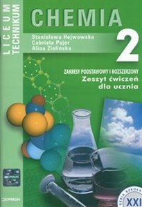 Obrazek Chemia 2 Zeszyt ćwiczeń Zakres podstawowy i rozszerzony Liceum, technikum