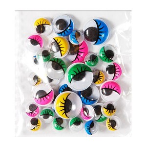 Picture of Samoprzylepne ruchome oczka z rzęsami mix 36szt