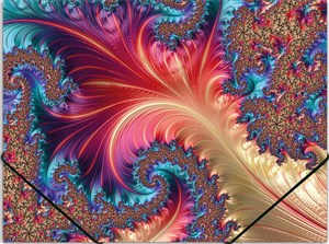 Obrazek Teczka A4 PP na gumkę z nadrukiem - Fractal Teczka na gumkę Fractal
