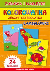 Obrazek Zeszyt czterolatka Kolorowanka Łamigłówki Zabawa i naklejki