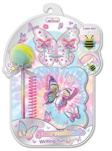 Obrazek Słuchawki+kołozeszyt+długopis Motylki