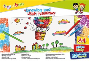 Picture of Blok rysunkowy gimboo A4 20 kartek 70gsm biały