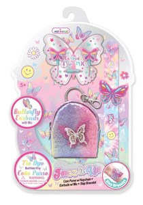 Obrazek Słuchawki+portfelik+bransoletka slap Motylki