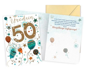 Obrazek Karnet Urodziny 50