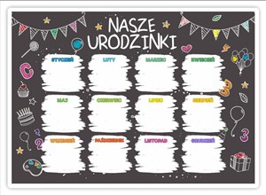 Picture of Kalendarz urodzinowy - Tablica kredowa
