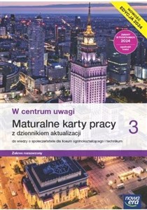 Picture of Wiedza o społeczeństwie W centrum uwagi Maturalne karty pracy z dziennikiem aktualizacji 3 Zakres rozszerzony Liceum i techniku,