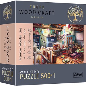 Obrazek Puzzle 500+1 drewniane Skarby na strychu 20179