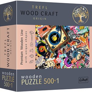 Obrazek Puzzle 500+1 drewniane W świecie muzyki 20180