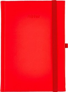 Picture of Notes A5 kratka Vivella z gumką czerwony