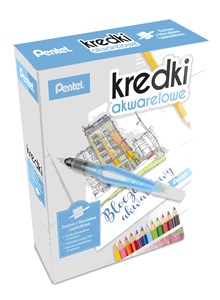 Obrazek Zestaw kreatywny z kredkami akwarelowymi 12 kolorów