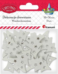 Obrazek Drewniana choinka ażurowa 15szt