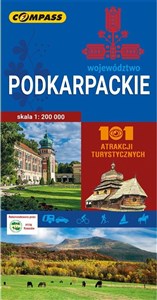 Obrazek Województwo Podkarpackie 101 atrakcji turystycznychMapa turystyczna 1:200 000