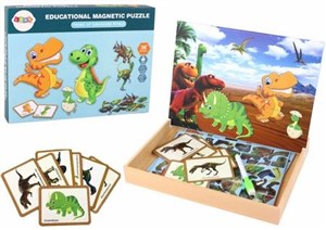 Obrazek Puzzle magnetyczne z motywem dinozaurów