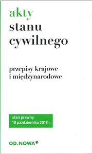 Picture of Akty stanu cywilnego przepisy krajowe i międzynarodowe