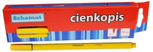 Obrazek Cienkopis 0,4mm żółty (10szt)