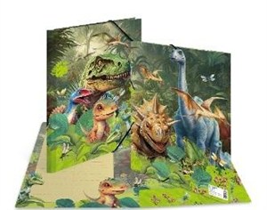 Obrazek Teczka A3 z gumkami Dinozaury
