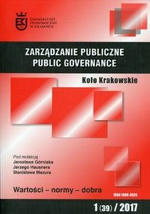 Obrazek Zarządzanie Publiczne 1/2017 Koło Krakowskie