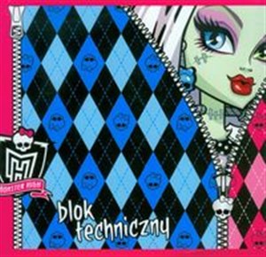 Obrazek Blok techniczny A4 10 kartek Monster High suwak