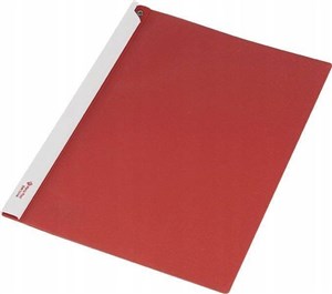 Obrazek Skoroszyt A4 z listwą boczną czerwony