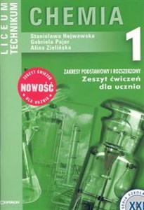 Obrazek Chemia 1 Zeszyt ćwiczeń Liceum technikum Zakres podstawowy i rozszerzony