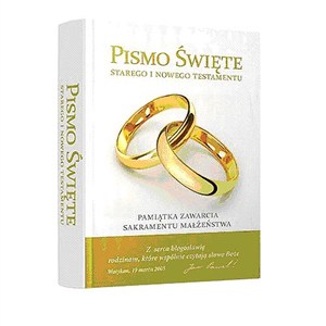Picture of BIBLIA DOMOWA PAMIĄTKA MAŁŻEŃSTWA