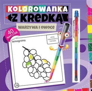 Obrazek Kolorowanka z kredką Warzywa i owoce