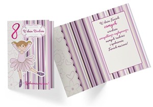 Obrazek Karnet PR-331 Urodziny 8 dziewczynka