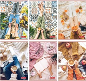 Obrazek Zeszyt A5/60K Linia Flat Lay (5szt)