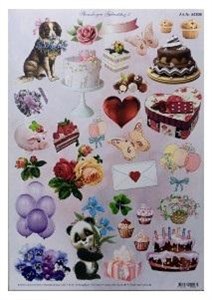 Obrazek Arkusz do techniki 3D sztancowany urodziny