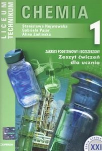 Obrazek Chemia 1 Zeszyt ćwiczeń Liceum technikum zakres podstawowy i rozszerzony