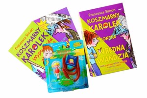 Obrazek Koszmarny Karolek kontra Wredna Wandzia Dwie zupełnie nowe książki + zabawka gratis !Ogromne wijące się dżdżownice