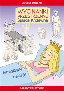 Obrazek Wycinanki przestrzenne Śpiąca Królewna Łamigłówki, naklejki. Zabawy kreatywne