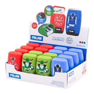 Obrazek Temperówko-gumka Compact Vikings (16szt) MILAN