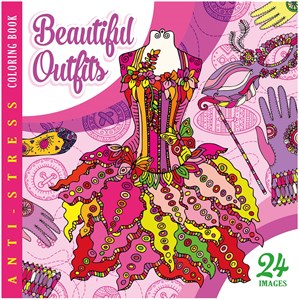 Obrazek Kolorowanka antystresowa 200x200 12 kartek BR Beautiful Outfits