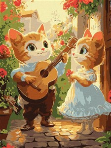 Picture of Malowanie po numerach - Kocie romanse 30x40cm