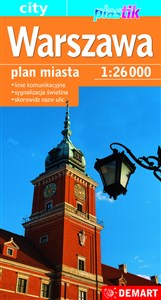 Obrazek Warszawa plan miasta 1:26 000 mapa samochodowa plastik