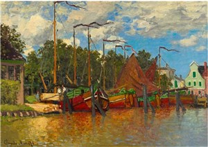 Obrazek Puzzle Łodzie w Zaandam, Claude Monet 1000