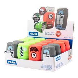 Obrazek Temperówko-gumka Compact Aliens (16szt) MILAN