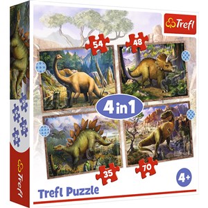 Picture of Puzzle 4w1 Ciekawe Dinozaury