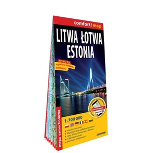 Obrazek Litwa Łotwa Estonia laminowana mapa samochodowa 1:700 000