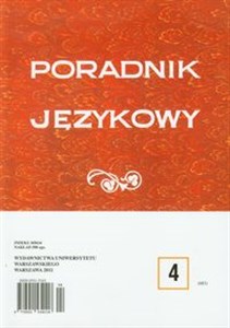 Picture of Poradnik językowy 4/2011