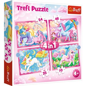 Picture of Puzzle 4w1 Jednorożce i magia